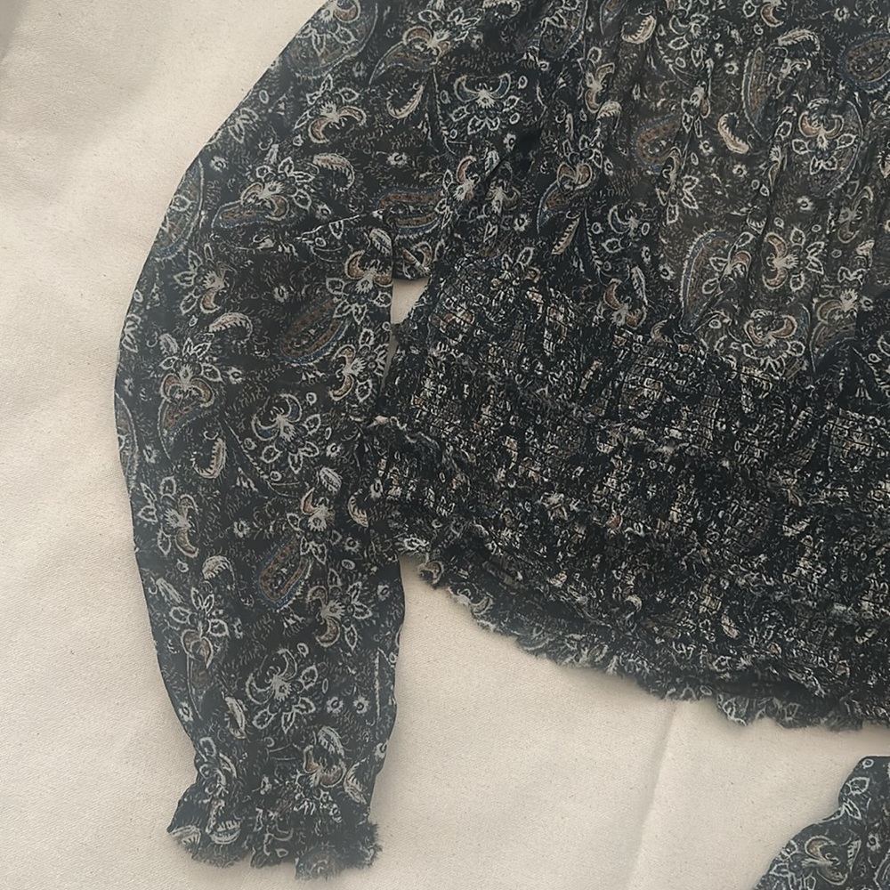 NWT Free People Lolita Top in Black Combo - Picture 13 of 16